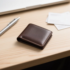 2 Pcs Premium Slim Minimalist RFID Blocking Mens Genuine Leather Wallet