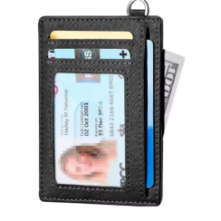 4 Pcs Portable Slim Business Wallet with Open Closure